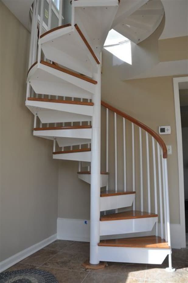 Classic Spiral Staircase Images View Our Stunning Gallery Classic Steel With Wood Spiral Staircase White Primer Finish