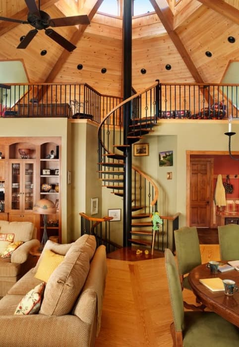 21 Yurt Designs For Every Home Style Salter Spiral Stair